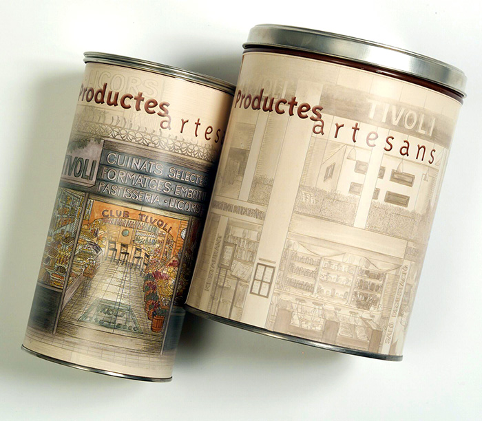 Diseño de etiqueta para lata de galletas