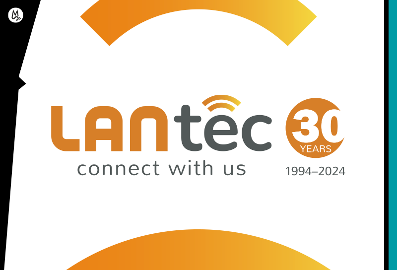 Diseño de logo de aniversario para empresa de conectividad y tecnología de la información. Logotipo 30 años.